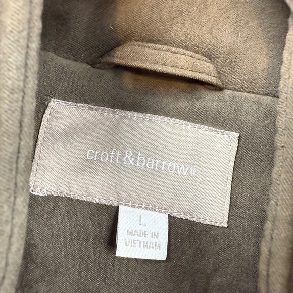 Croft & Barrow Women's Faux Fur Hooded Parka Jacket Olive Green Size L - Picture 4 of 9